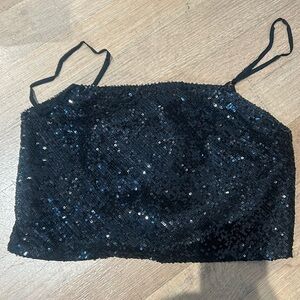 Enza costa sequin cropped top size 1